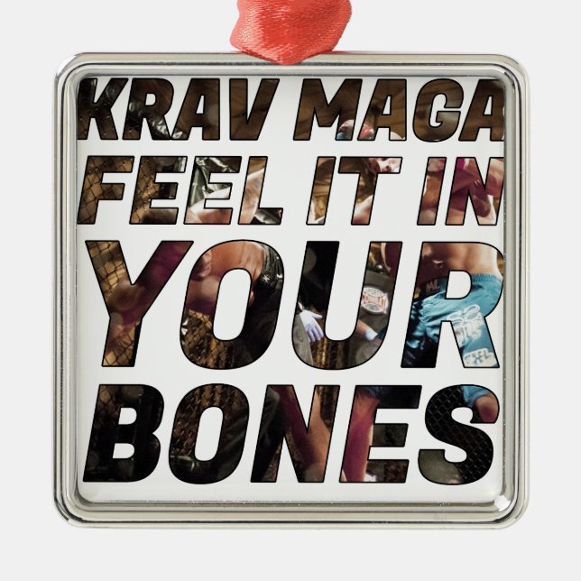 Ornamento De Metal Sensação de Krav Maga ele em seus ossos (Frente)