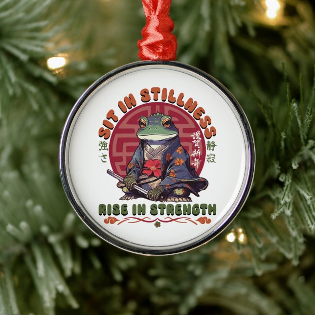 Ornamento De Metal Sente-se em Quietude (Árvore)