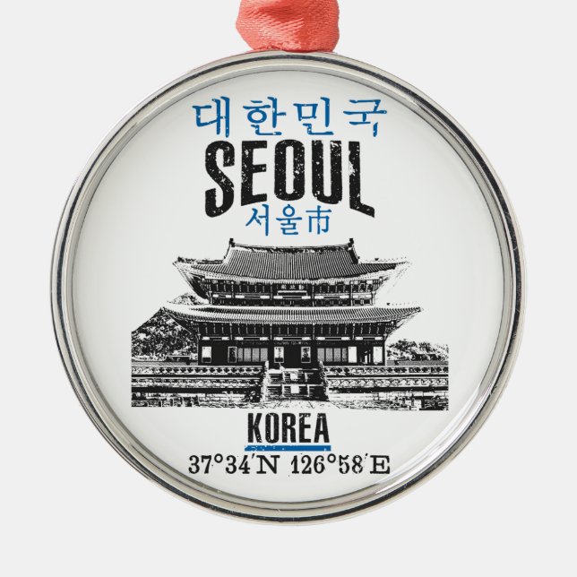 Ornamento De Metal Seoul (Frente)