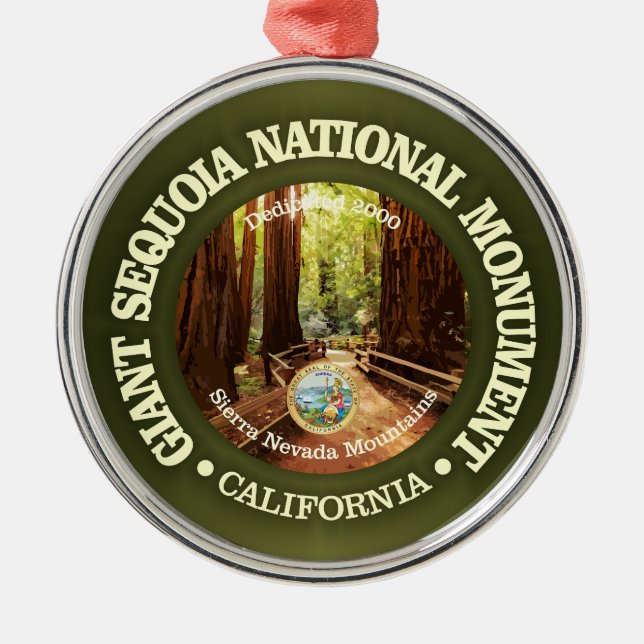 Ornamento De Metal Sequoia Gigante (NM) (Frente)