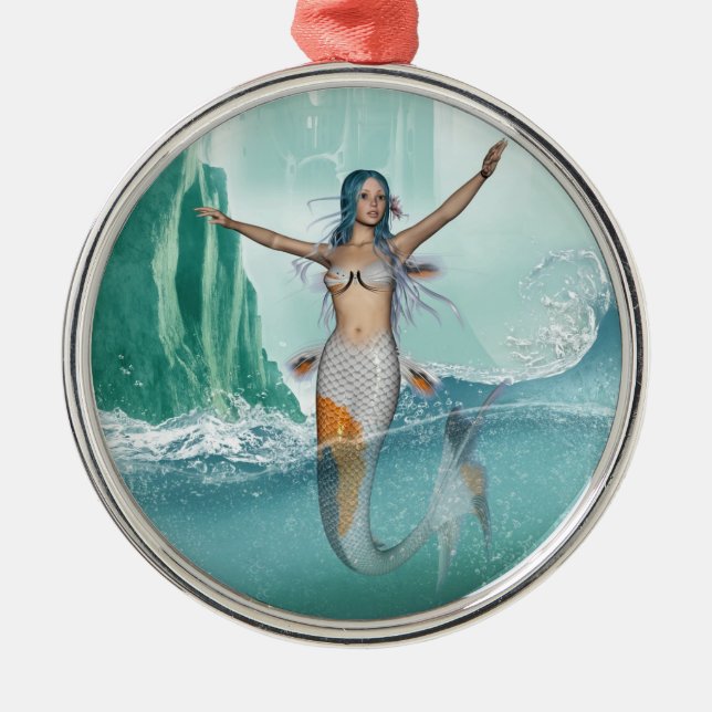 Ornamento De Metal Sereia (Frente)