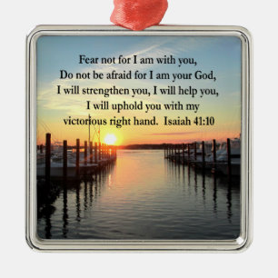 ORNAMENTO DE METAL SERENE ISAIAH 41:10 DESIGN DE FOTOGRAFIA DO SOL
