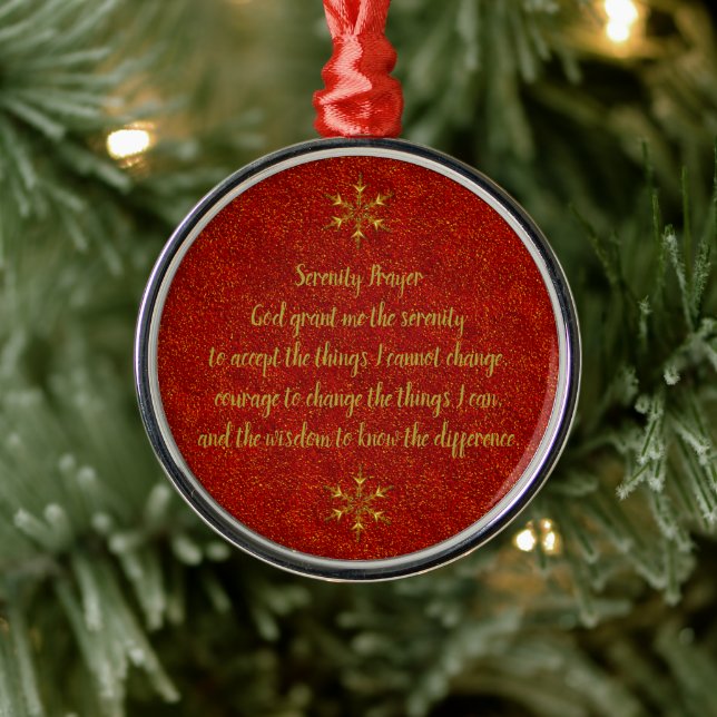 Ornamento De Metal Serenity Prayer Cerâmica Ornament (Árvore)