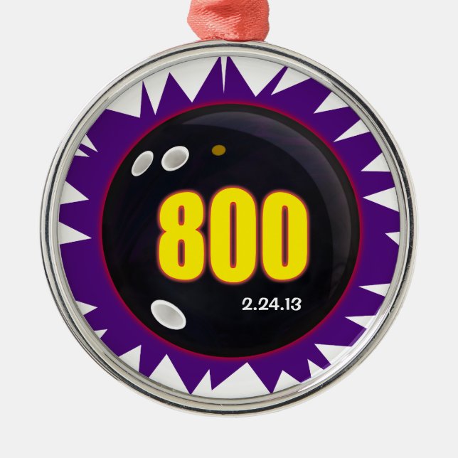 Ornamento De Metal Série 800 personalizada em Boliches, (Frente)