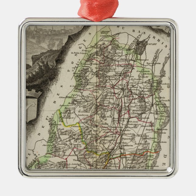 Ornamento De Metal Serviço Du Haut Rhin (Frente)