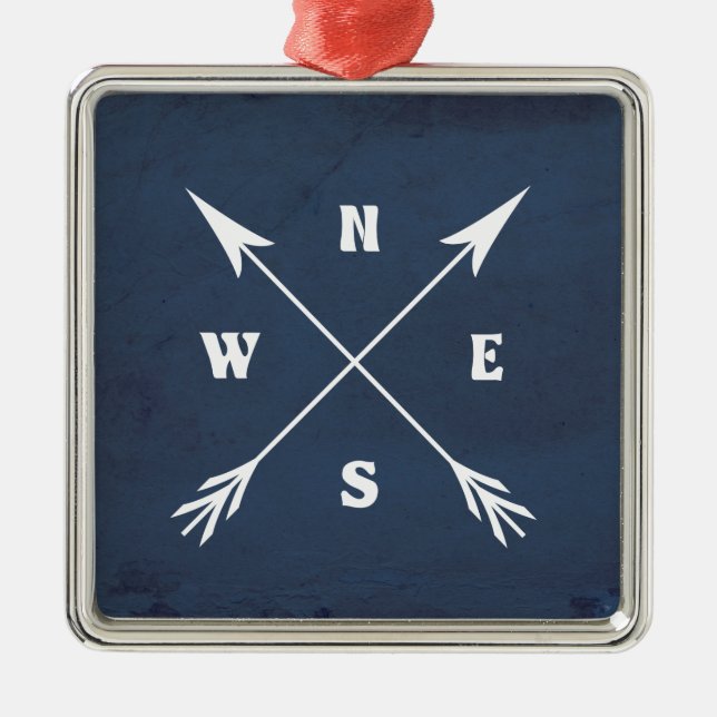 Ornamento De Metal setas de compressão (Frente)