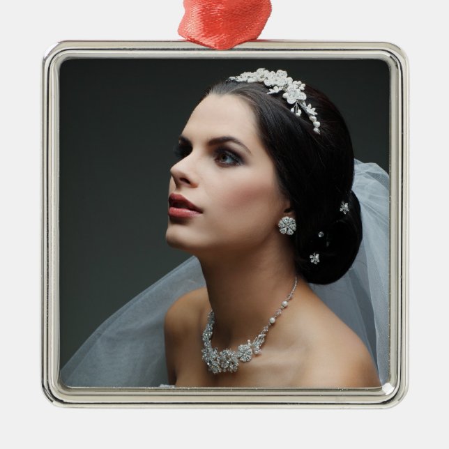 Ornamento De Metal Seu Casamento de Criação, etc. Foto - SRF (Frente)