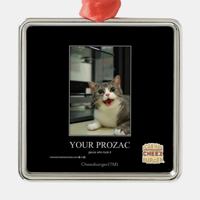 Ornamento De Metal Seu Prozac (Frente)