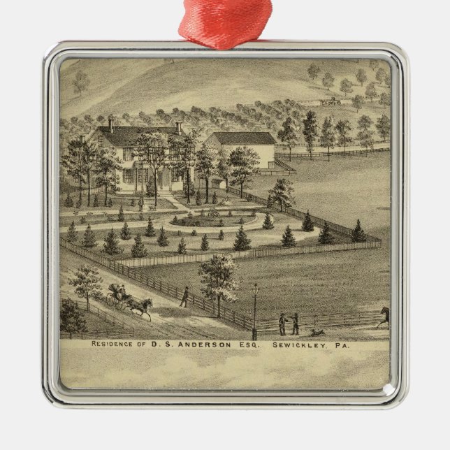 Ornamento De Metal Sewickley Pensilvânia (Frente)