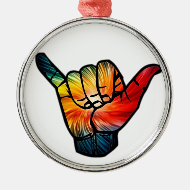 Ornamento De Metal Shaka Rainbow (Frente)