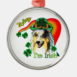 Ornamento De Metal Shetland Sheepdog St Patricks