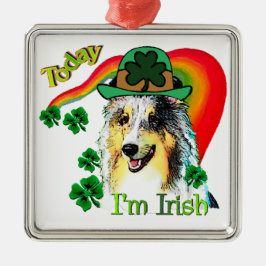 Ornamento De Metal Shetland Sheepdog St Patricks