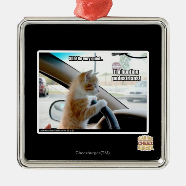 Ornamento De Metal Shh! Seja muito quieto (Frente)