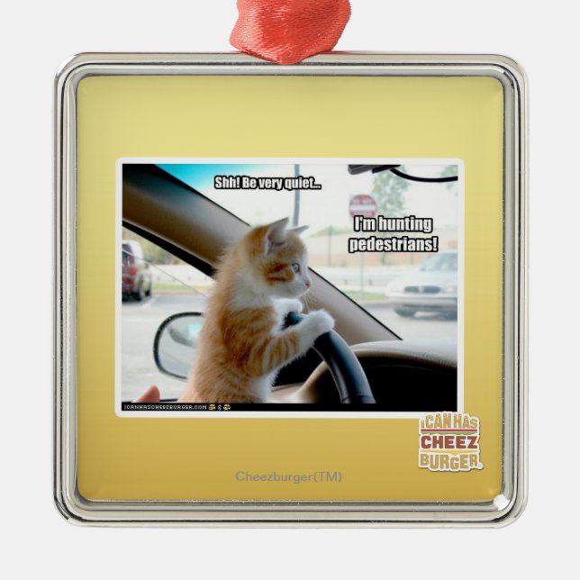 Ornamento De Metal Shh! Seja muito quieto (Frente)