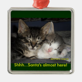 Ornamento De Metal Shhh… papai noel quase aqui!