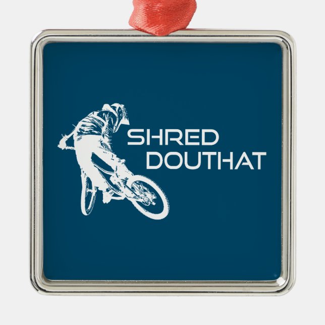 Ornamento De Metal Shred Douthat State Park Virginia Mountain Biking (Frente)