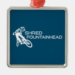 Ornamento De Metal Shred Fountainhead Virginia Mountain Biking