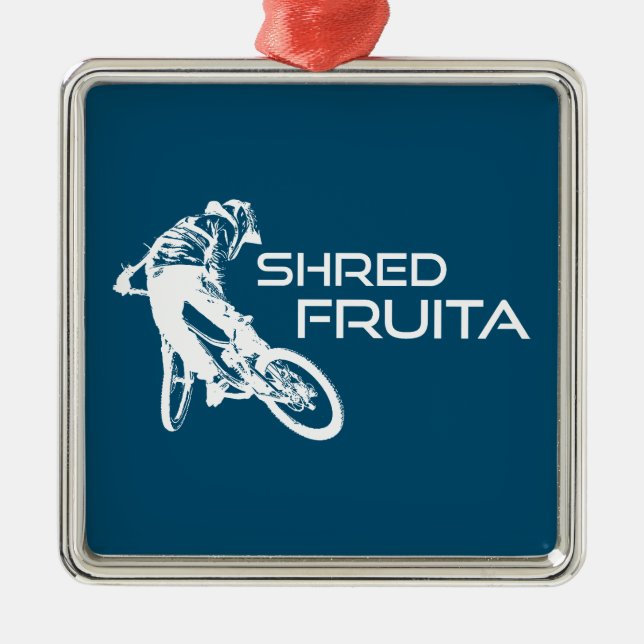 Ornamento De Metal Shred Fruita Colorado Mountain Biking (Frente)