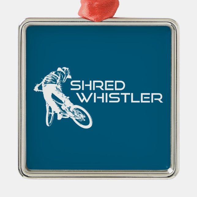 Ornamento De Metal Shred Whistler British Columbia Mountain Biking (Frente)