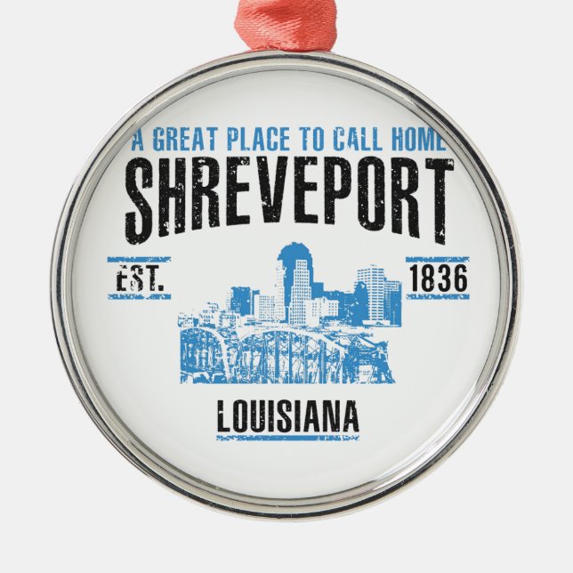 Ornamento De Metal Shreveport (Frente)