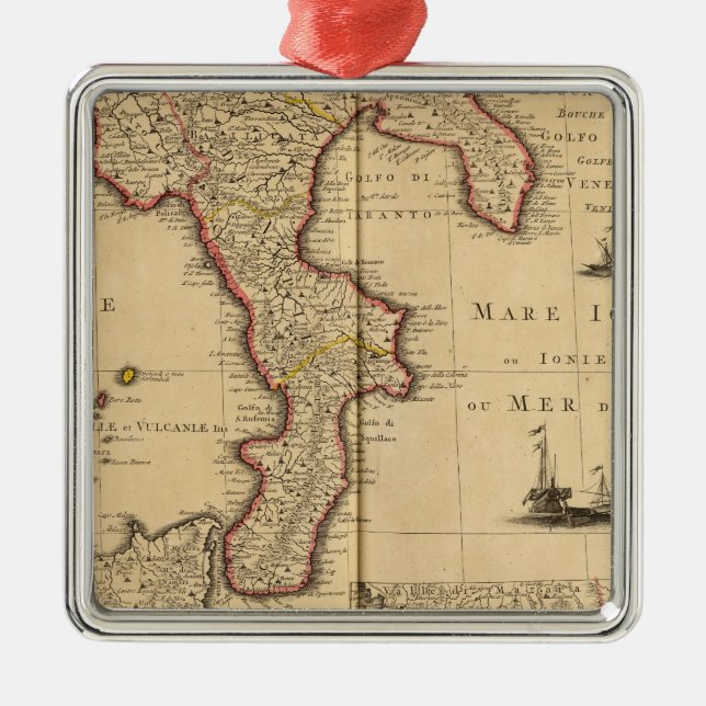 Ornamento De Metal Sicília Italia (Frente)