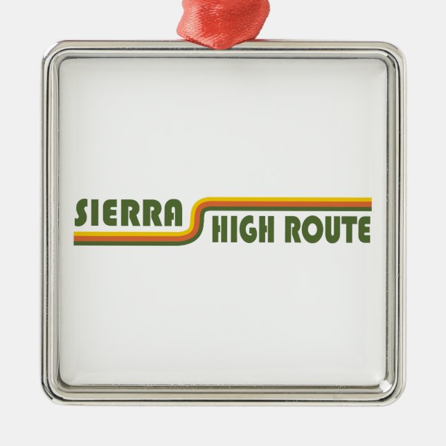 Ornamento De Metal Sierra High Route California (Frente)