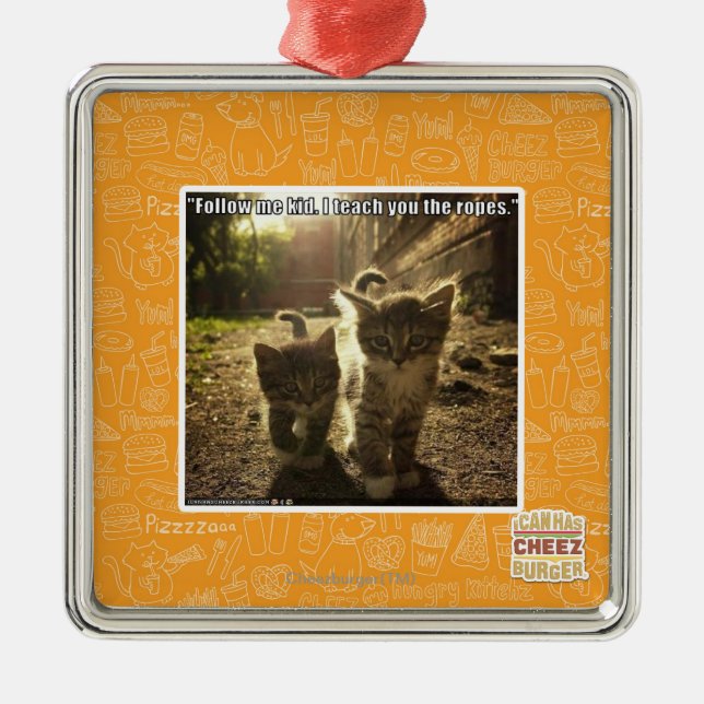 Ornamento De Metal Siga-me miúdo (Frente)