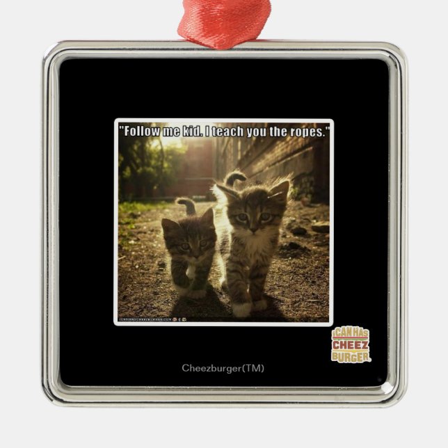 Ornamento De Metal Siga-me miúdo (Frente)