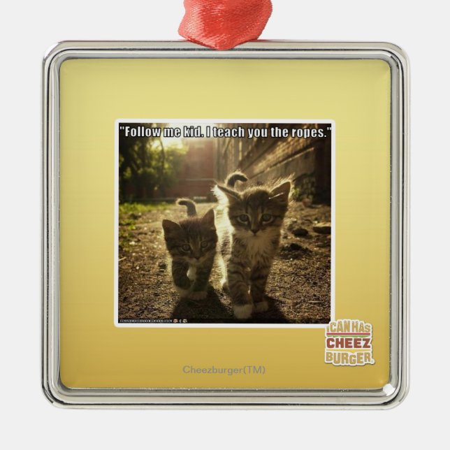 Ornamento De Metal Siga-me miúdo (Frente)