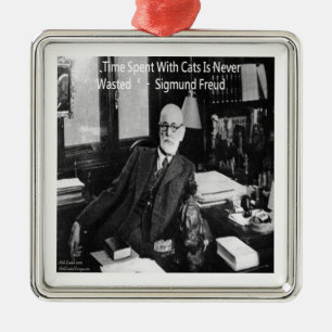 Ornamento De Metal Sigmund Freud em seu escritório & Citação engraçad