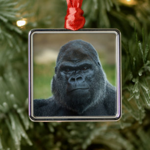 Ornamento De Metal Silverback