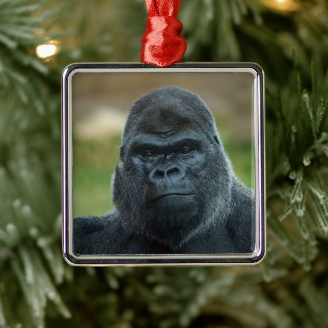 Ornamento De Metal Silverback (Árvore)