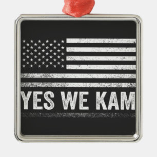 Ornamento De Metal Sim, Kam 2024 - Bandeira Americana