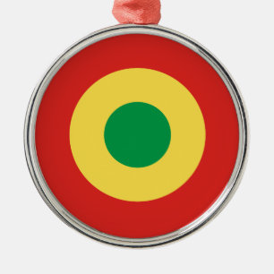 Ornamento De Metal Símbolo da bandeira do país da rocha do Congo