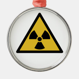 Ornamento De Metal Símbolo de Aviso de Radiação