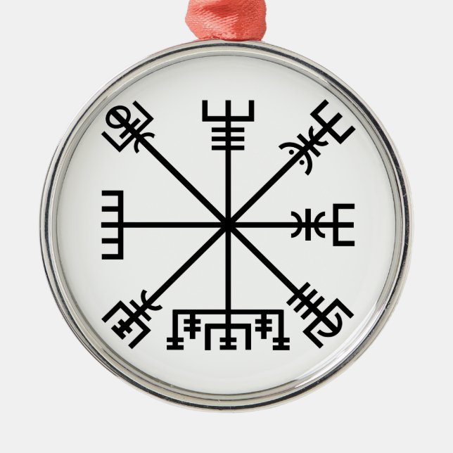 Ornamento De Metal Símbolo de Vegvisir (Frente)