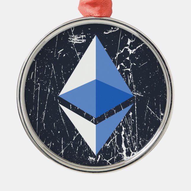 Ornamento De Metal símbolo etéreo grunge crypto crypto - moeda (Frente)