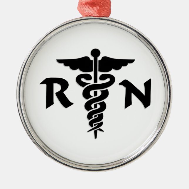 Ornamento De Metal Símbolo médico do RN (Frente)