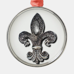 Ornamento De Metal Símbolo Nova Orleães da flor de lis de Flor De L