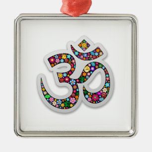 Ornamento De Metal Símbolo Om Aum Namaste Yoga