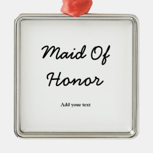 Ornamento De Metal simples e mínimo adicione seu nome bridesmaid cas