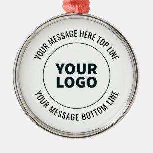 Ornamento De Metal Simples para Substituir com Seu Logotipo ou Imagem
