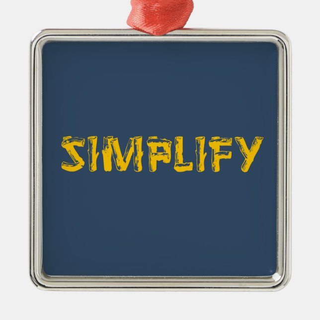 Ornamento De Metal Simplificar (Frente)