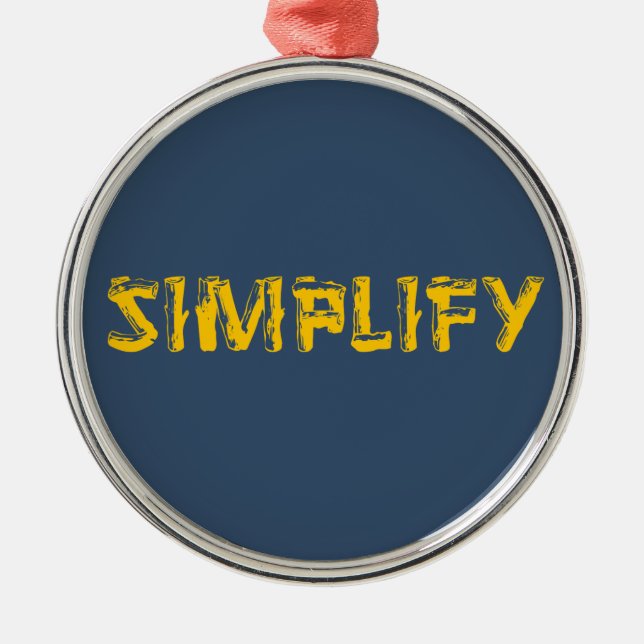 Ornamento De Metal Simplificar (Frente)