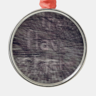 Ornamento De Metal Sinal abstrato do fantasma na construção de tijo