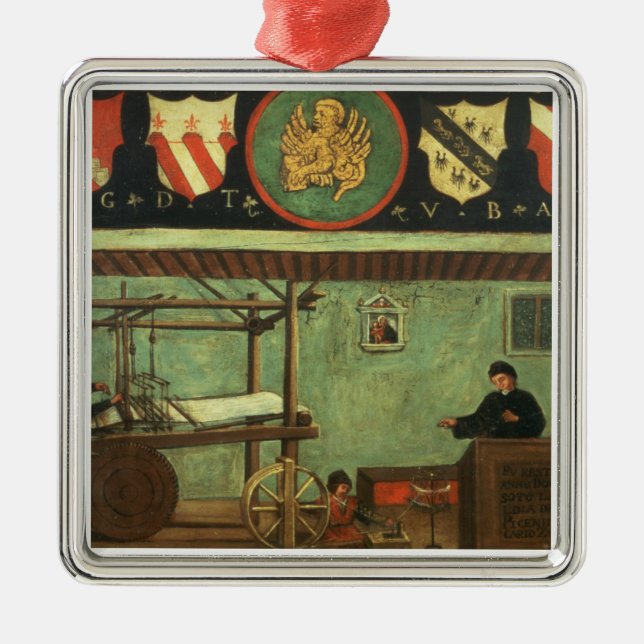 Ornamento De Metal Sinal da guilda dos tecelões Venetian (painel) (Frente)