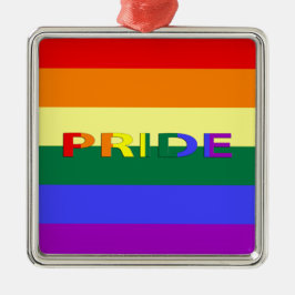 Ornamento De Metal Sinalizador arco-íris do orgulho LGBT