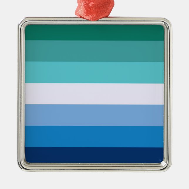 Ornamento De Metal Sinalizador de Gay Men (Símbolo LGBT) (Orgulho gay (Frente)