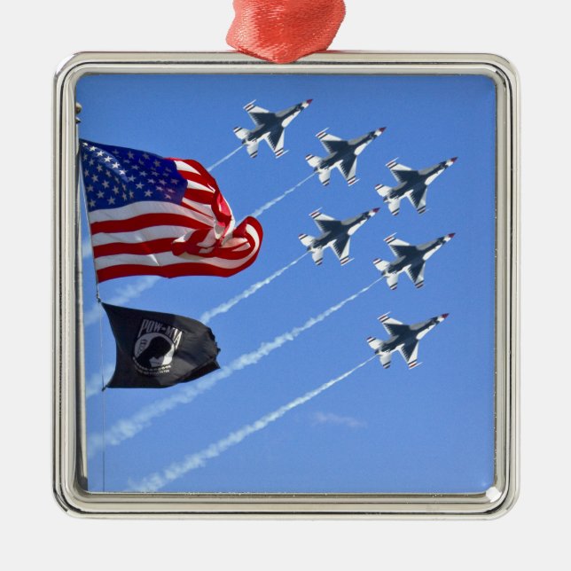 Ornamento De Metal Sinalizador Thunderbird Jets USA MIA/POW (Frente)