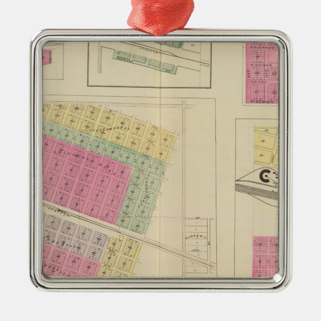 Ornamento De Metal Siracusa, Coolidge, Hudson, louco, Kansas (Frente)